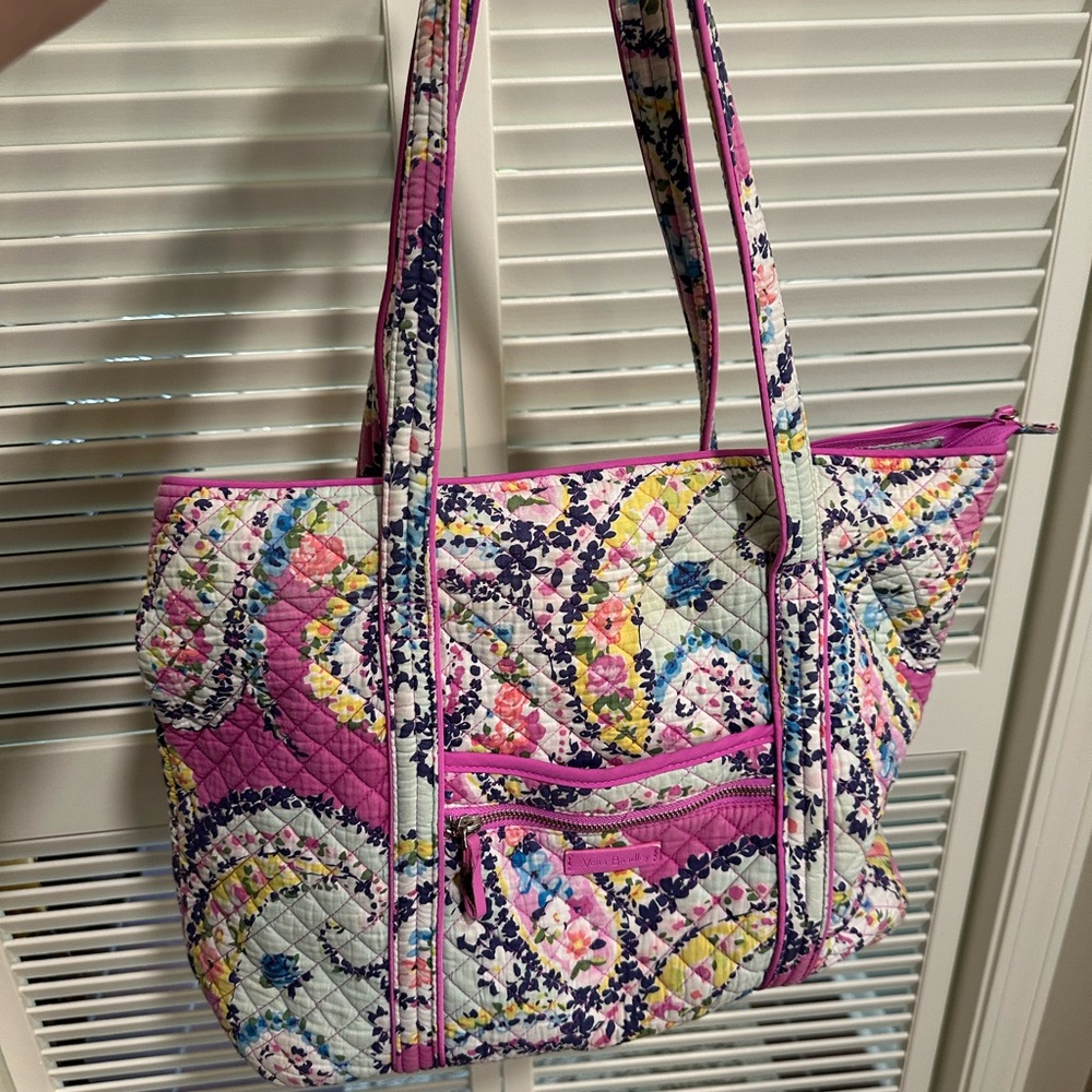 Vera Bradley Iconic Miller Wildflower Paisley Quilted Tote Bag